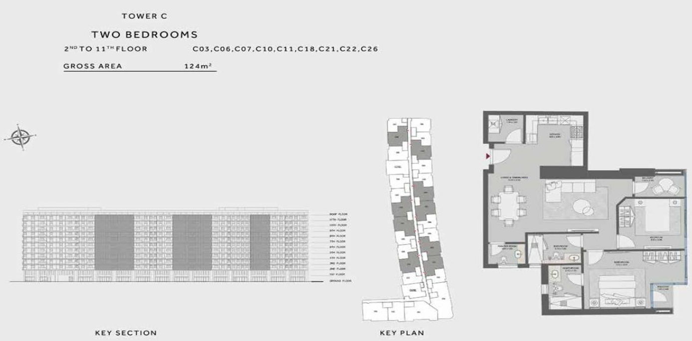 Floor plan for apartment at Marriott Residences Heliopolis