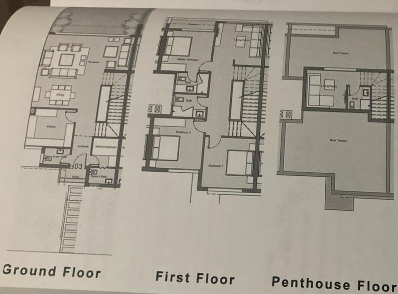 Floor plan for townhouse at Badya