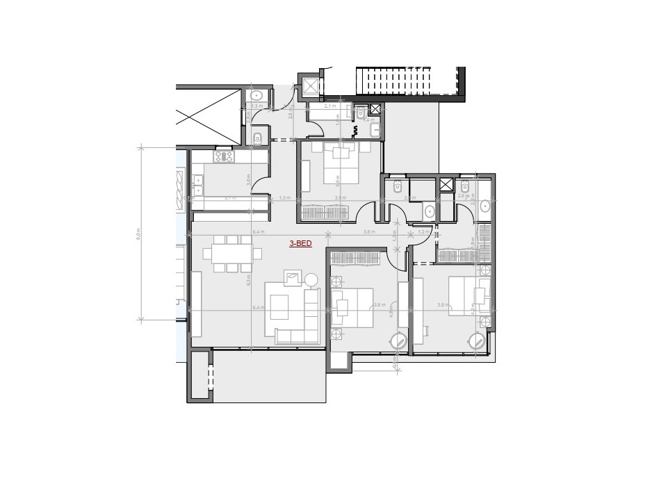 Floor plan for apartment at The View Waterway