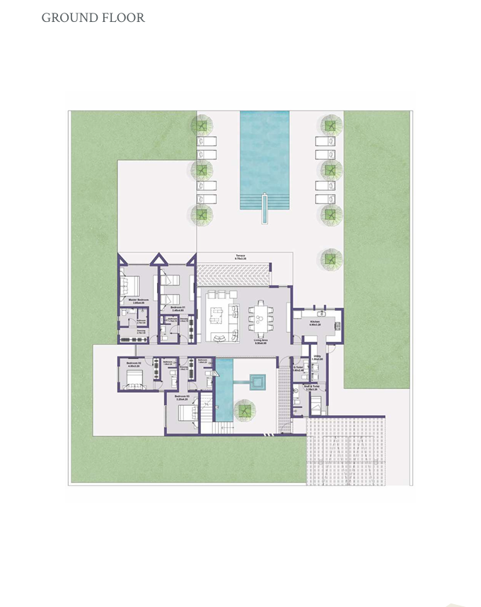 Floor plan for villa at North Bay - El Gouna