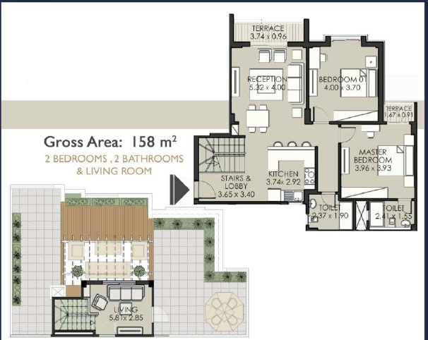 Floor plan for penthouse at Alca