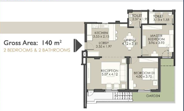 Floor plan for apartment at Alca