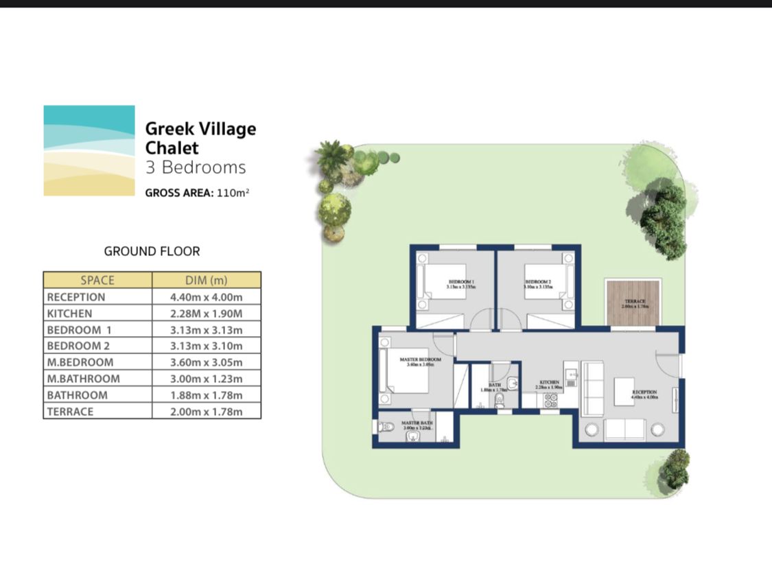 Floor plan for chalet at Evia Mountain View