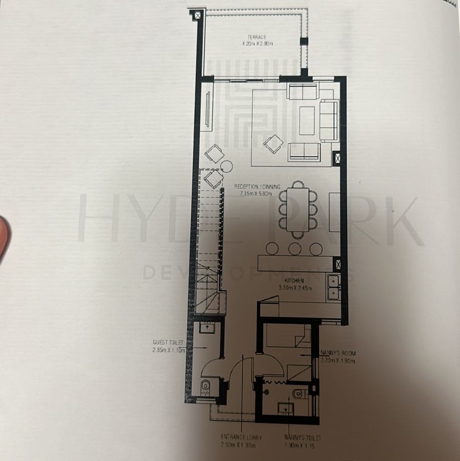 Floor plan for townhouse at Garden Lakes