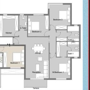 Floor plan for apartment at Badya