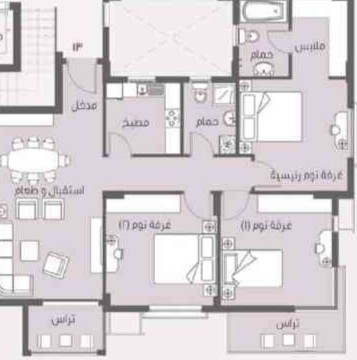 Floor plan for apartment at Madinaty