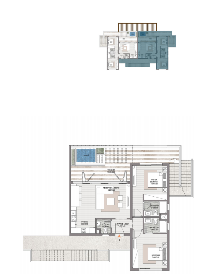 Floor plan for apartment at Makadi Heights