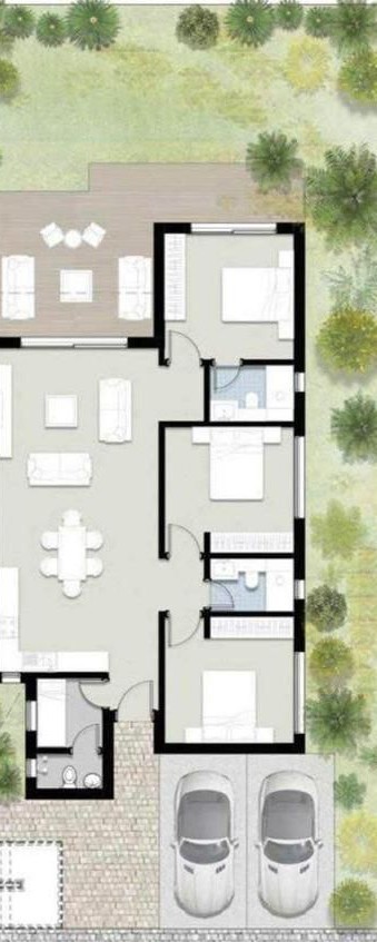Floor plan for chalet at Silversands