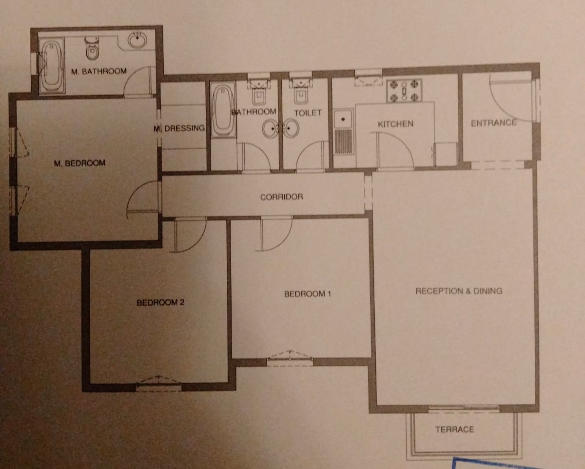 Floor plan for apartment at Aliva Mountain View Mostakbal City