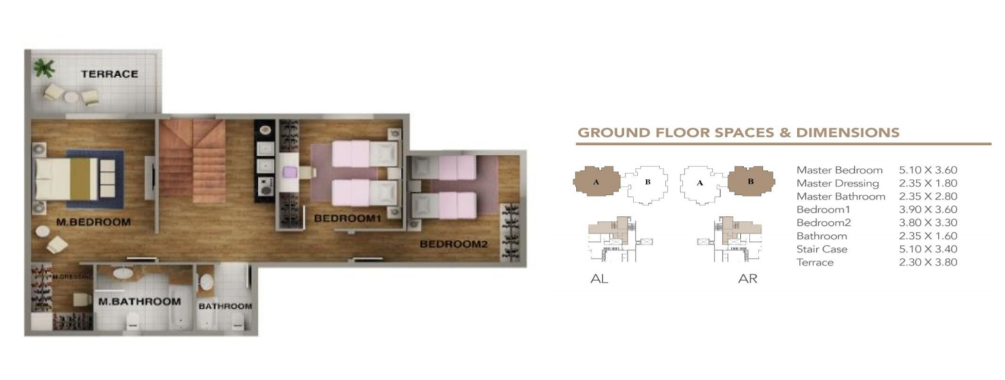 Floor plan for villa at Mountain View iCity October