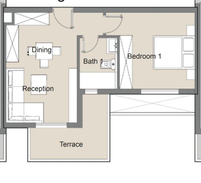 Floor plan for apartment at Badya