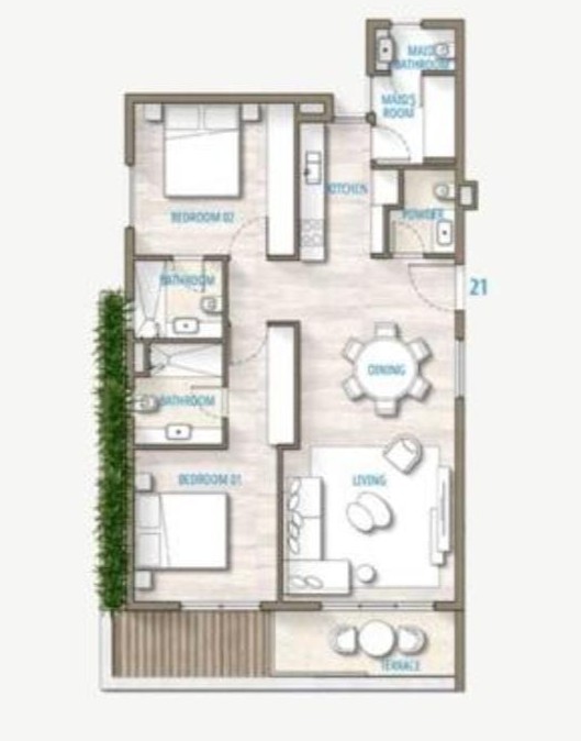 Floor plan for chalet at Southmed