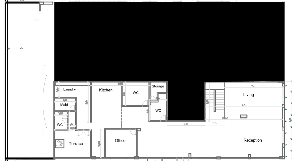 Floor plan for duplex at Beverly Hills
