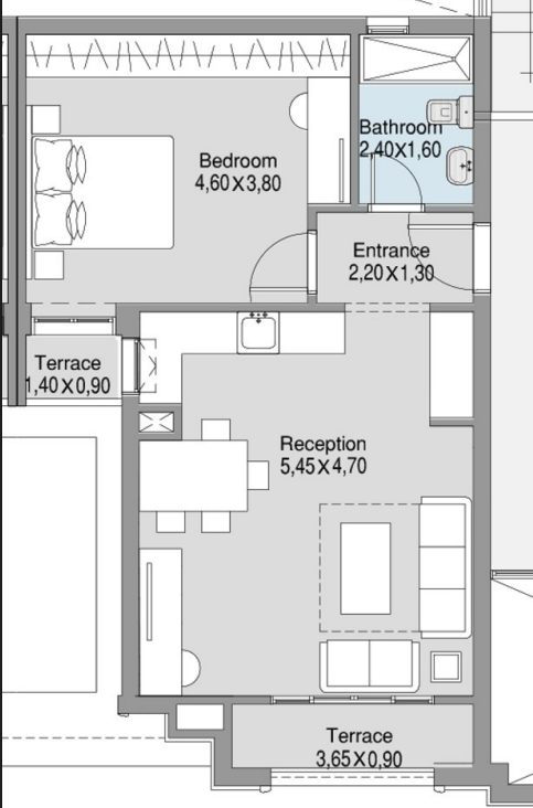 Floor plan for apartment at Regent's Square