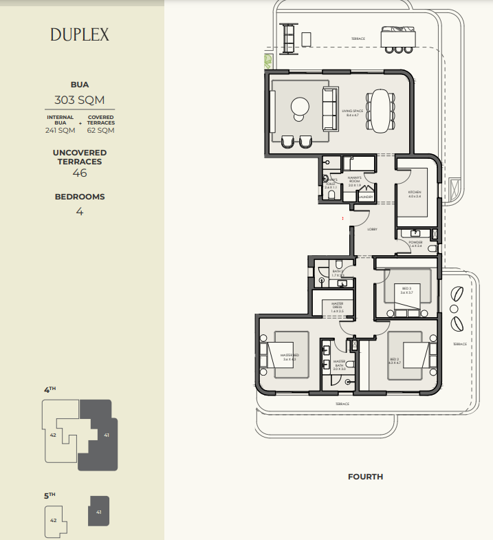 Floor plan for duplex at Crescent Walk