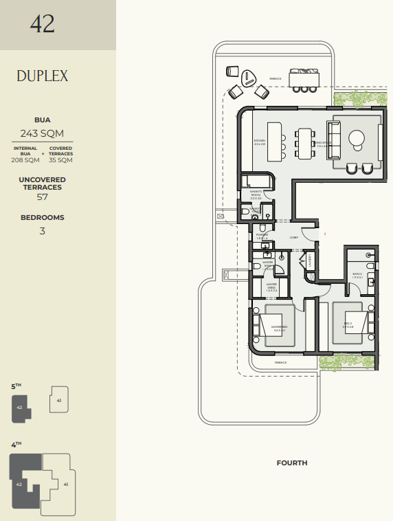 Floor plan for duplex at Crescent Walk