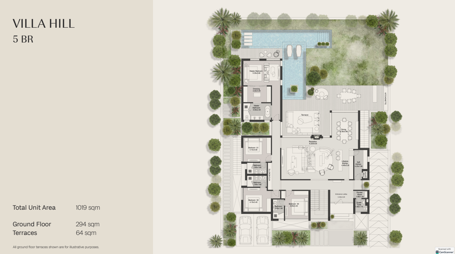 Floor plan for villa at Hills of One