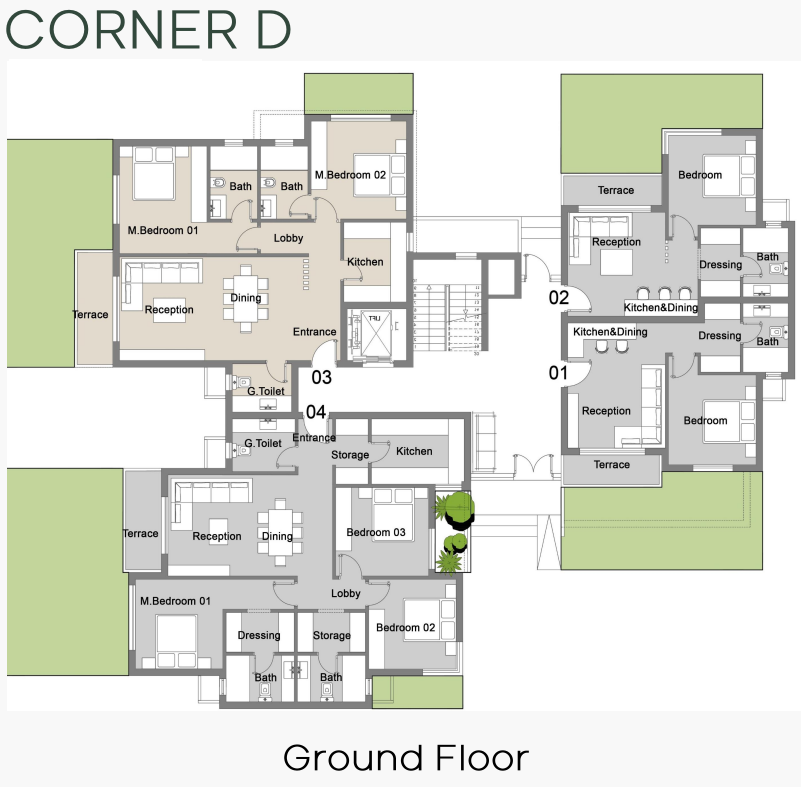 Floor plan for apartment at Badya