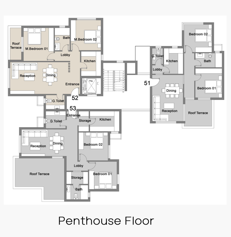 Floor plan for apartment at Badya