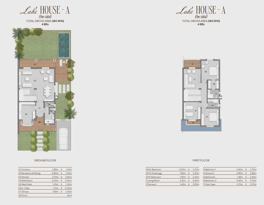 Floor plan for villa at Kings Way