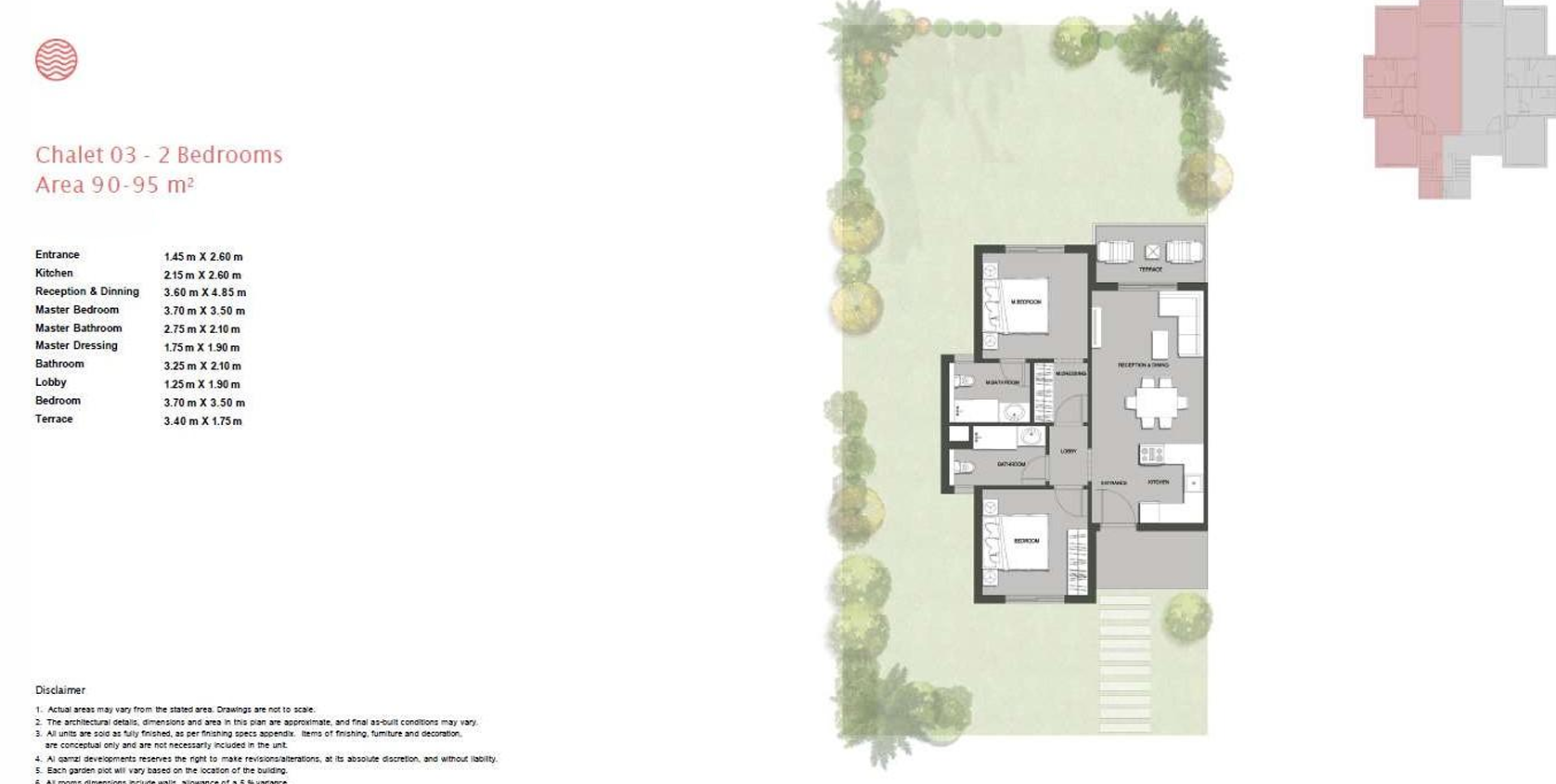 Floor plan for chalet at Seazen