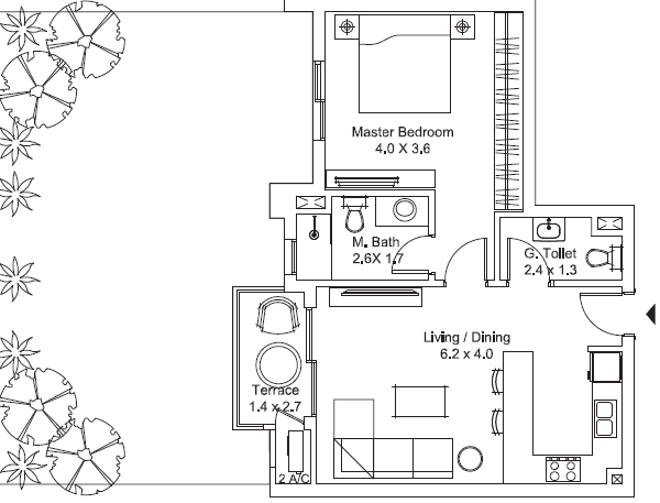 Floor plan for apartment at DISTRICT 5