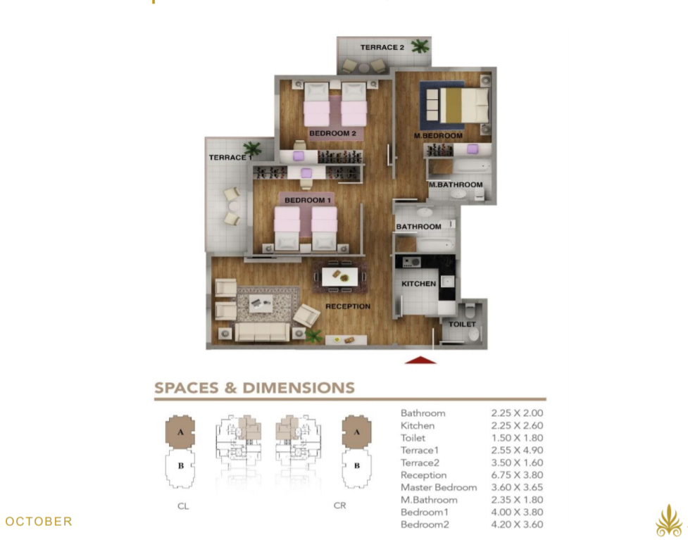 Floor plan for apartment at Mountain View iCity October