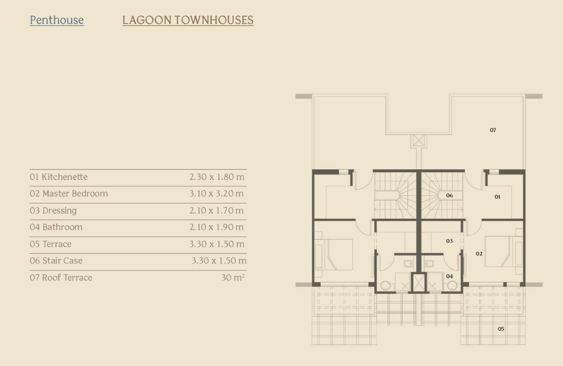 Floor plan for townhouse at El Masyaf