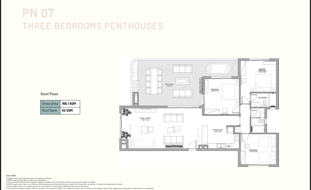 Floor plan for penthouse at June