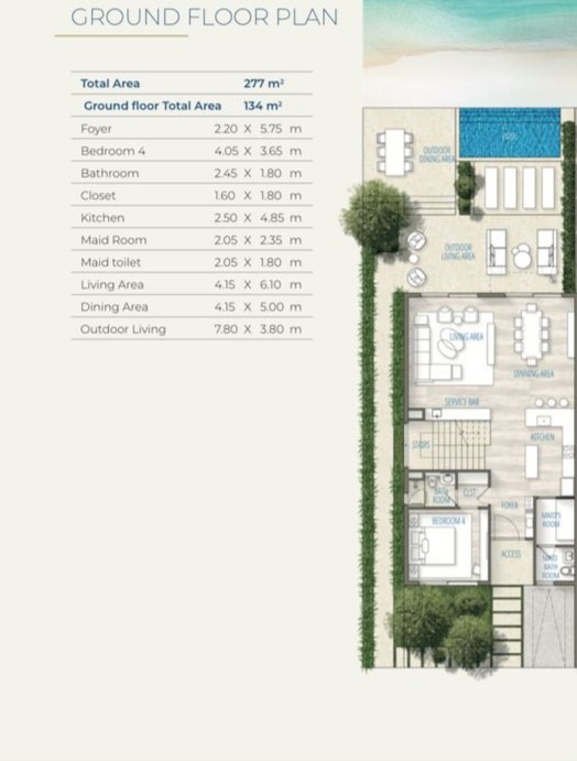 Floor plan for villa at Southmed