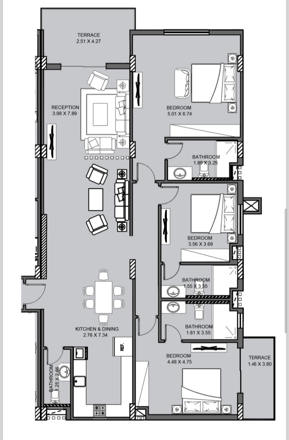 Floor plan for chalet at Direction white Phase one