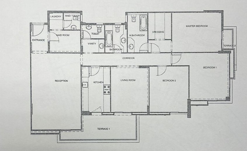 Floor plan for apartment at Mountain View iCity October