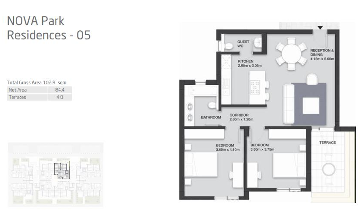 Floor plan for apartment at VYE SODIC