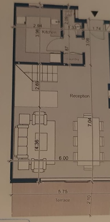 Floor plan for townhouse at Rivers
