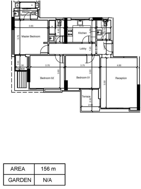 Floor plan for apartment at Scenario