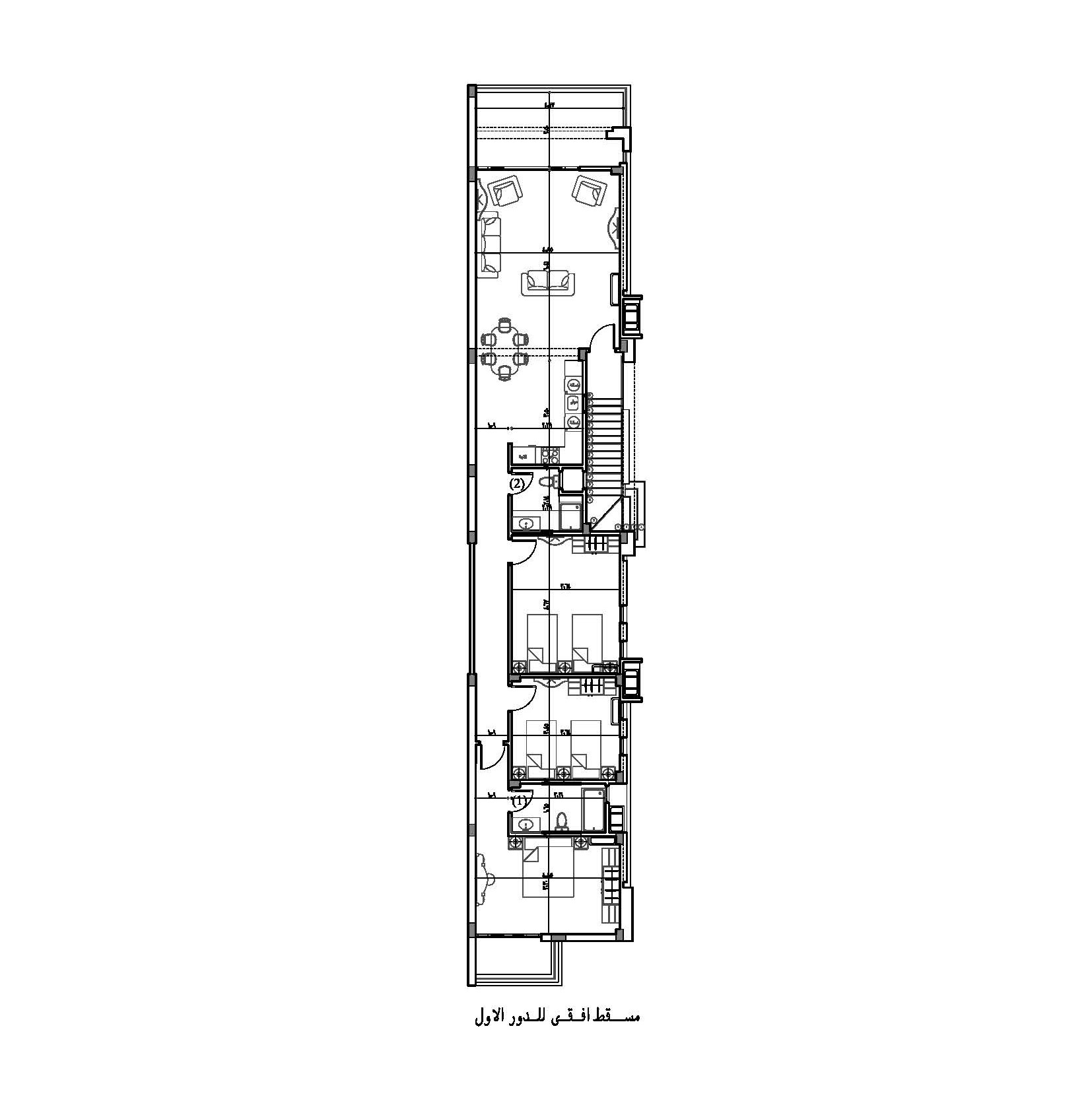 Floor plan for chalet at La Vista Ras El Hekma