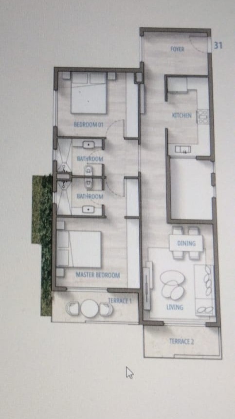 Floor plan for chalet at Southmed