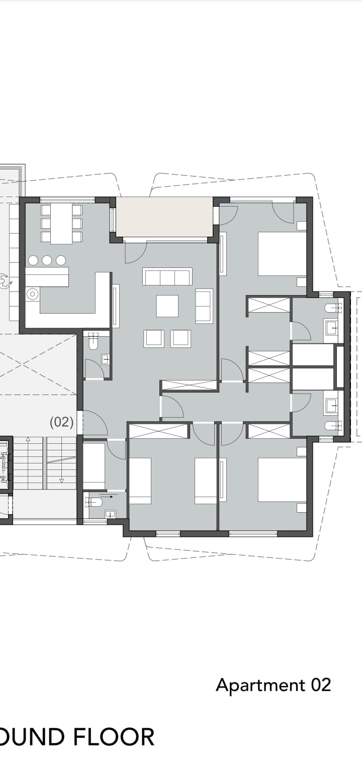 Floor plan for apartment at Badya