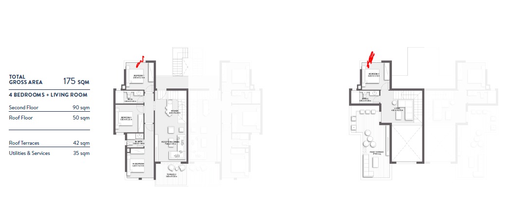 Floor plan for penthouse at Plage