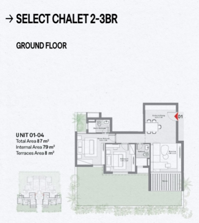 Floor plan for chalet at Geo The Med