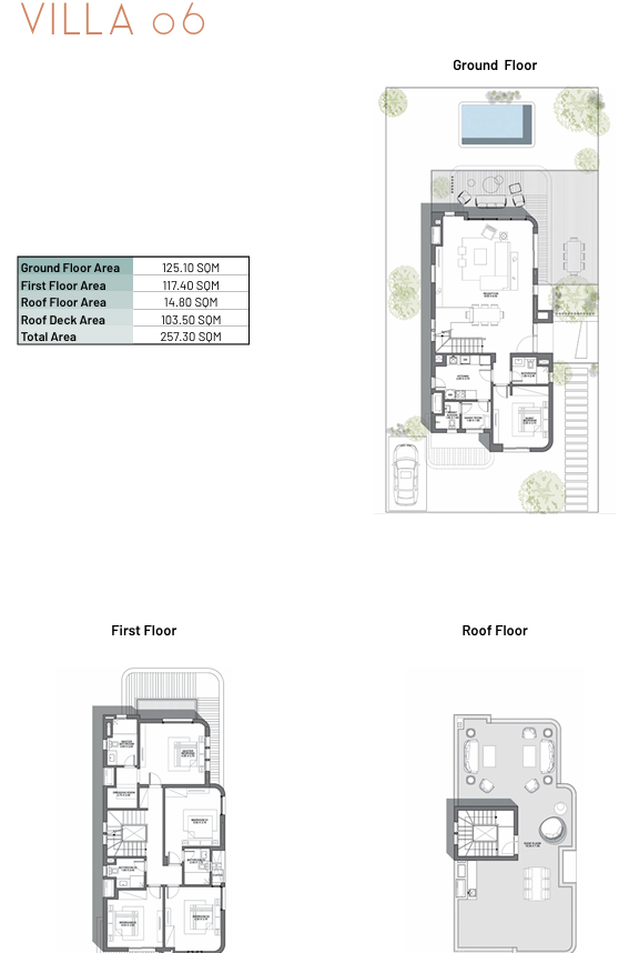 Floor plan for villa at June
