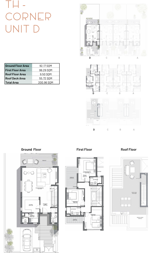 Floor plan for townhouse at June