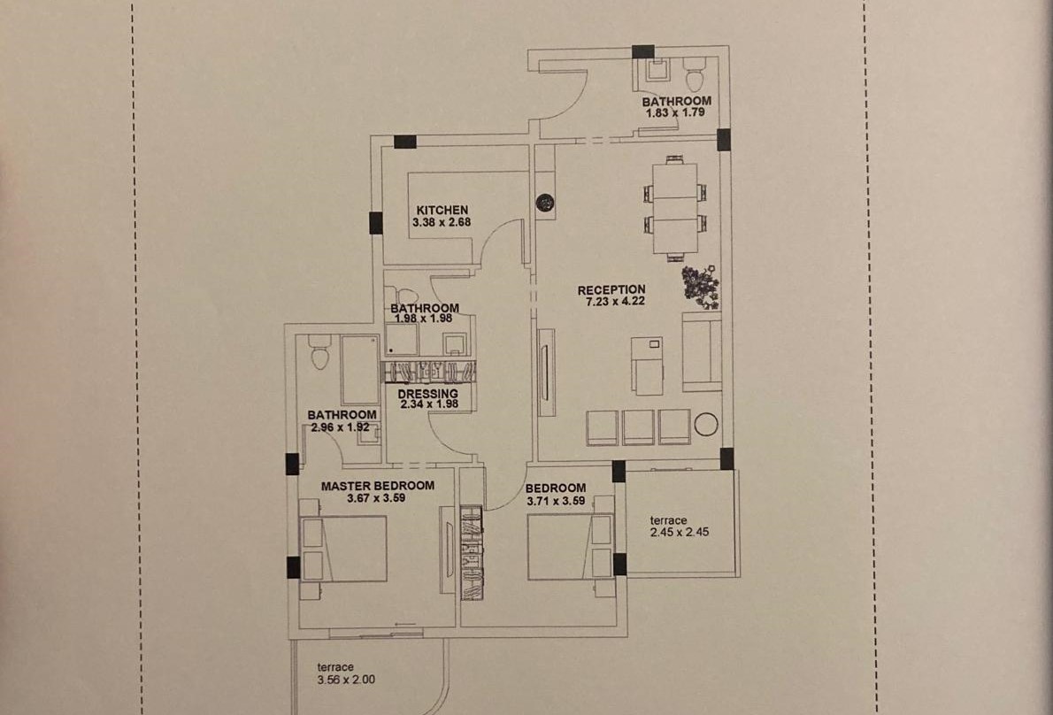 Floor plan for apartment at White Residence