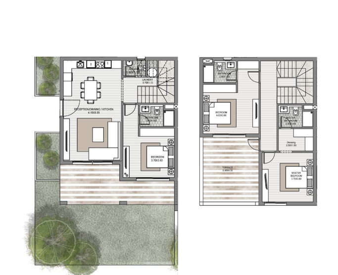 Floor plan for townhouse at Makadi Heights