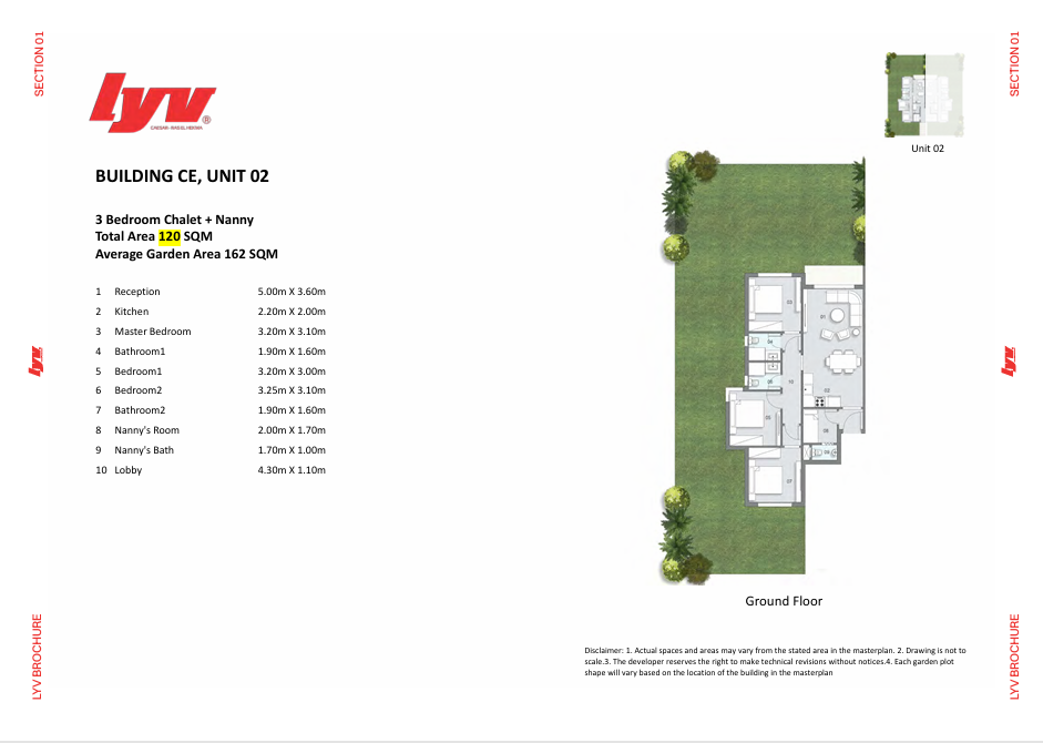 Floor plan for chalet at Lyv Caesar - Ras El Hekma