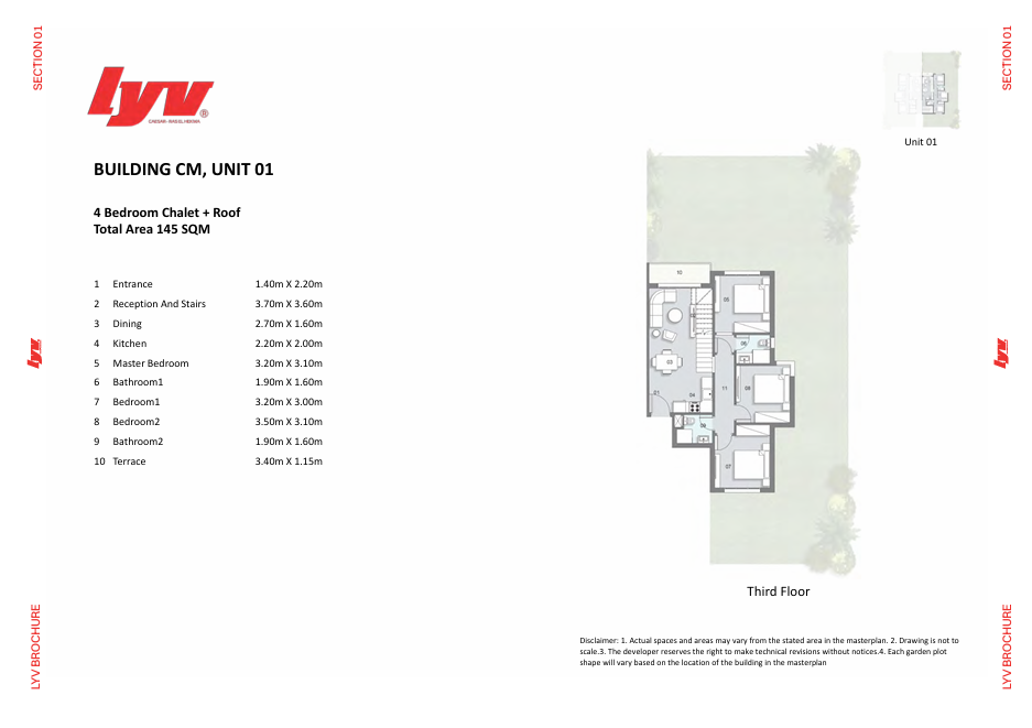 Floor plan for chalet at Lyv Caesar - Ras El Hekma