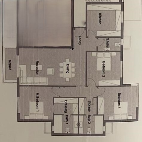 Floor plan for apartment at Badya