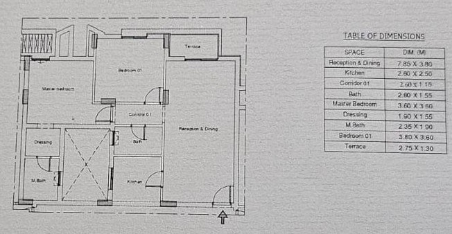 Floor plan for apartment at Monark Residence