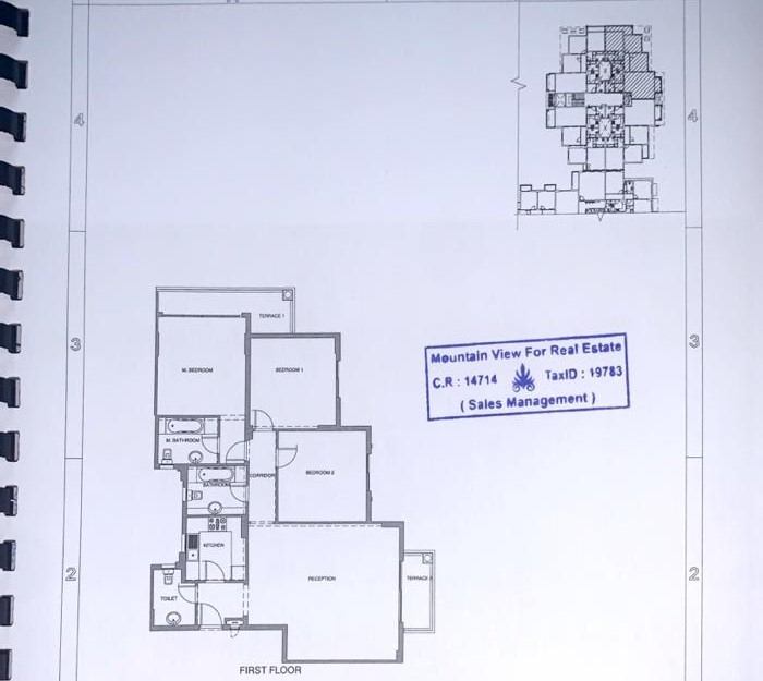 Floor plan for apartment at Mountain View ICity New Cairo