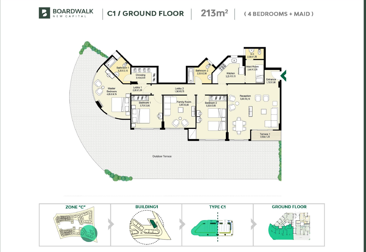 Floor plan for apartment at Boardwalk